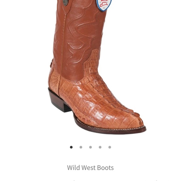 WILD WEST VAQUERO CAIMAN LEATHER BOOTS SZ 9 - Picture 13 of 13